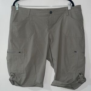Kuhl Women's Outdoor Performance Horizn Horizon Short Gray Khaki Tan Size 16